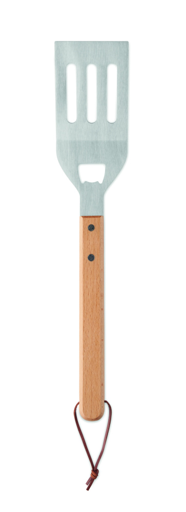 Logo trade business gift photo of: BBQ spatula in beechwood