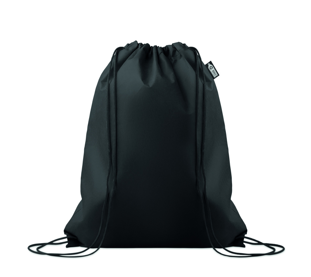 Logo trade promotional products image of: Drawstring bag RPET non-woven