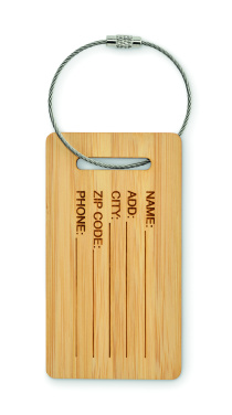 Logotrade advertising product picture of: Bamboo luggage tag