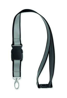Logotrade promotional gift picture of: Reflective RPET lanyard