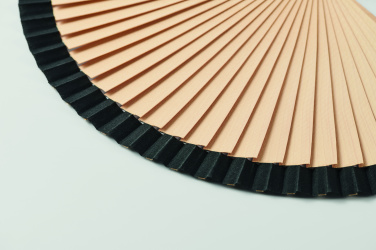 Logo trade corporate gifts image of: Wooden hand fan