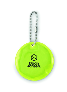 Logotrade promotional item image of: Round reflective keyring