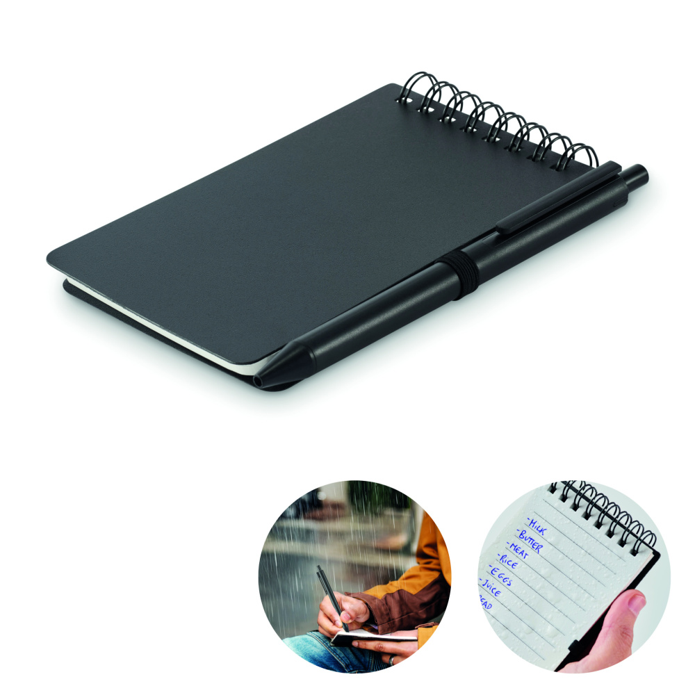 Logo trade business gift photo of: Water repellent notepad