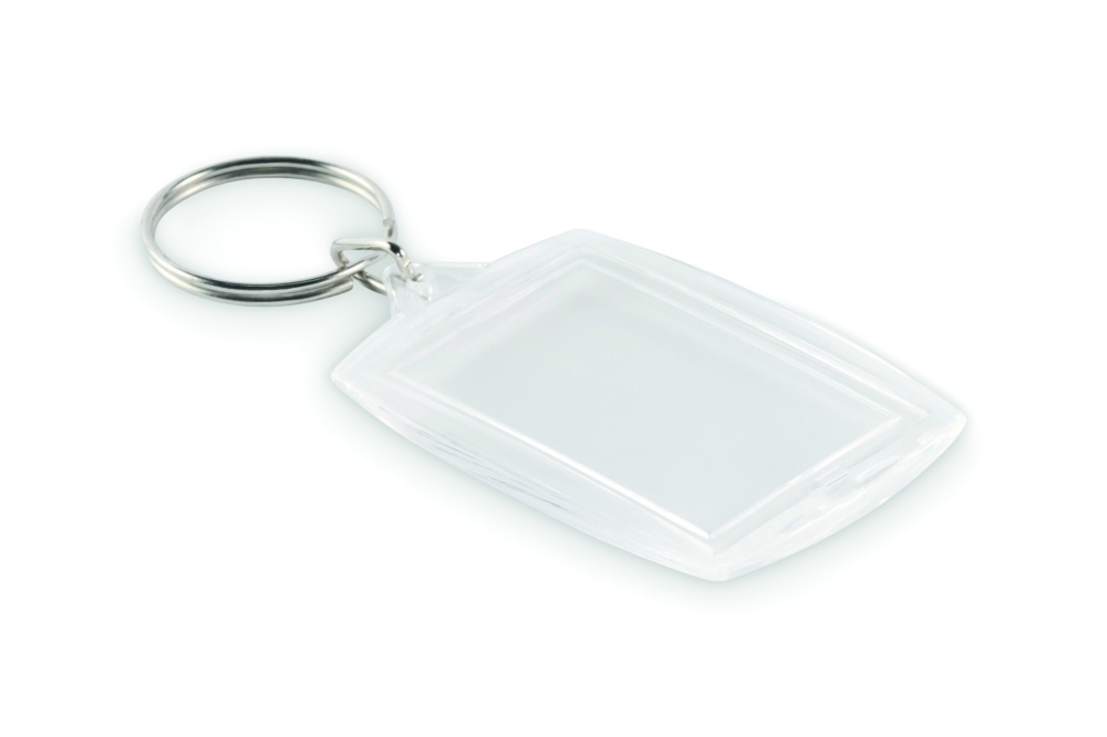 Logo trade promotional giveaways picture of: Classic acrylic keyring