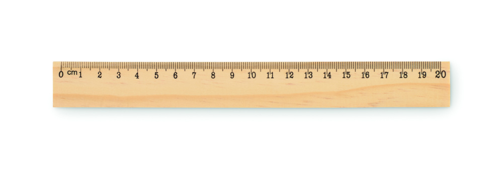 Logo trade promotional merchandise picture of: Wooden ruler 20cm