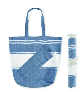 Logotrade promotional gift image of: Beach bag with hammam towel