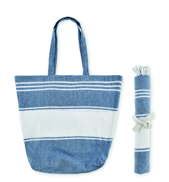 Logotrade promotional giveaway image of: Beach bag with hammam towel