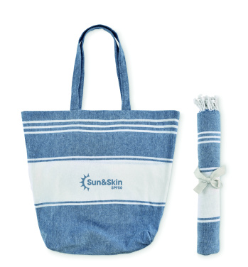 Logotrade promotional gifts photo of: Beach bag with hammam towel