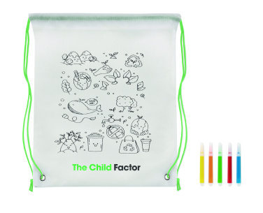 Logo trade promotional products picture of: Non woven kids bag with pens