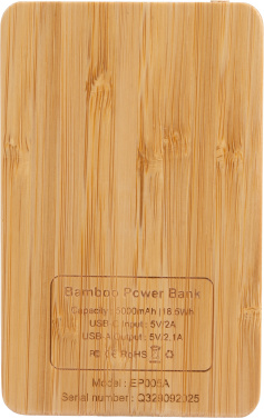 Logo trade promotional gifts picture of: Power Bank 5000 mAh with illuminated logo