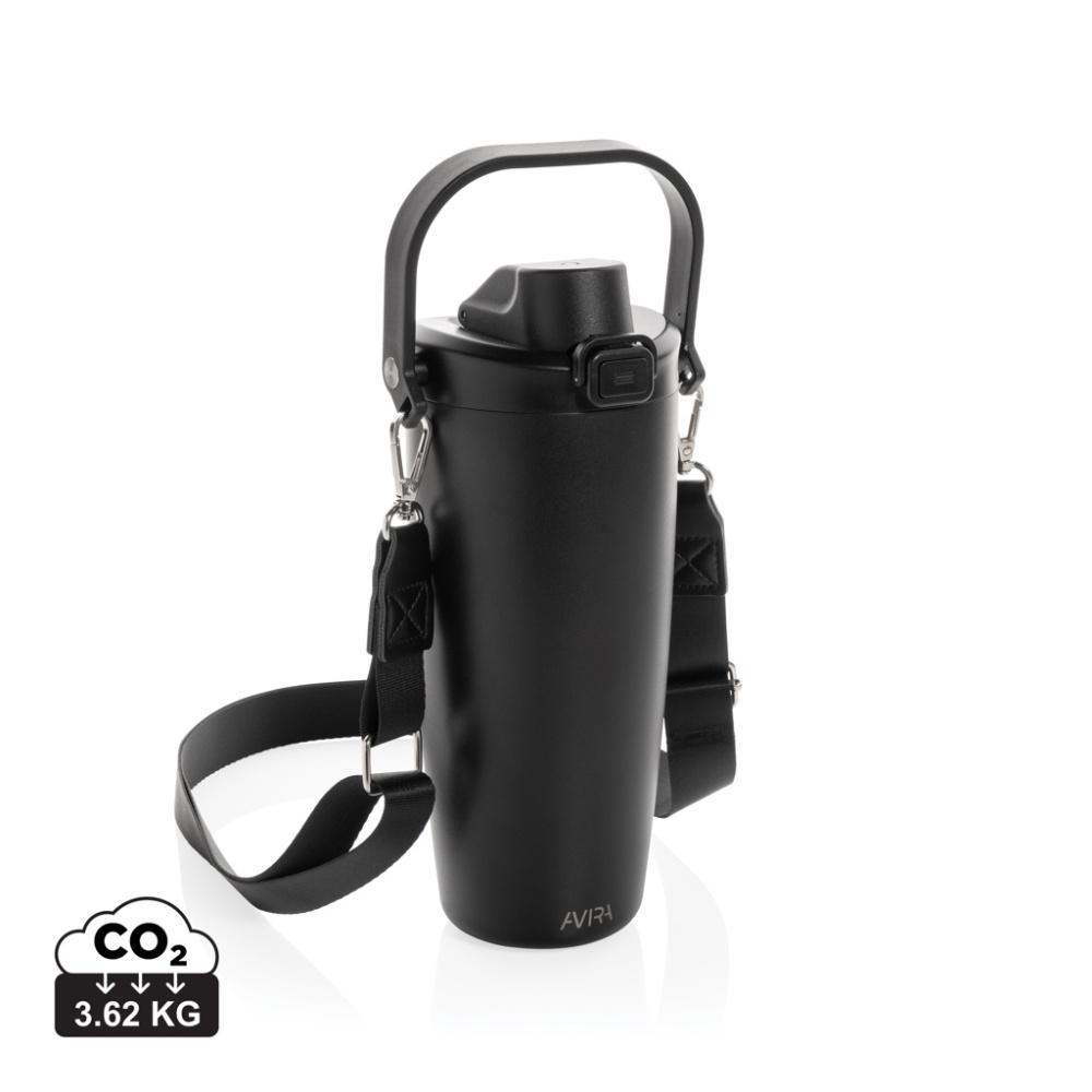 Logo trade promotional item photo of: Avira Ayala RCS re-steel duosip lockable crossbody tumbler