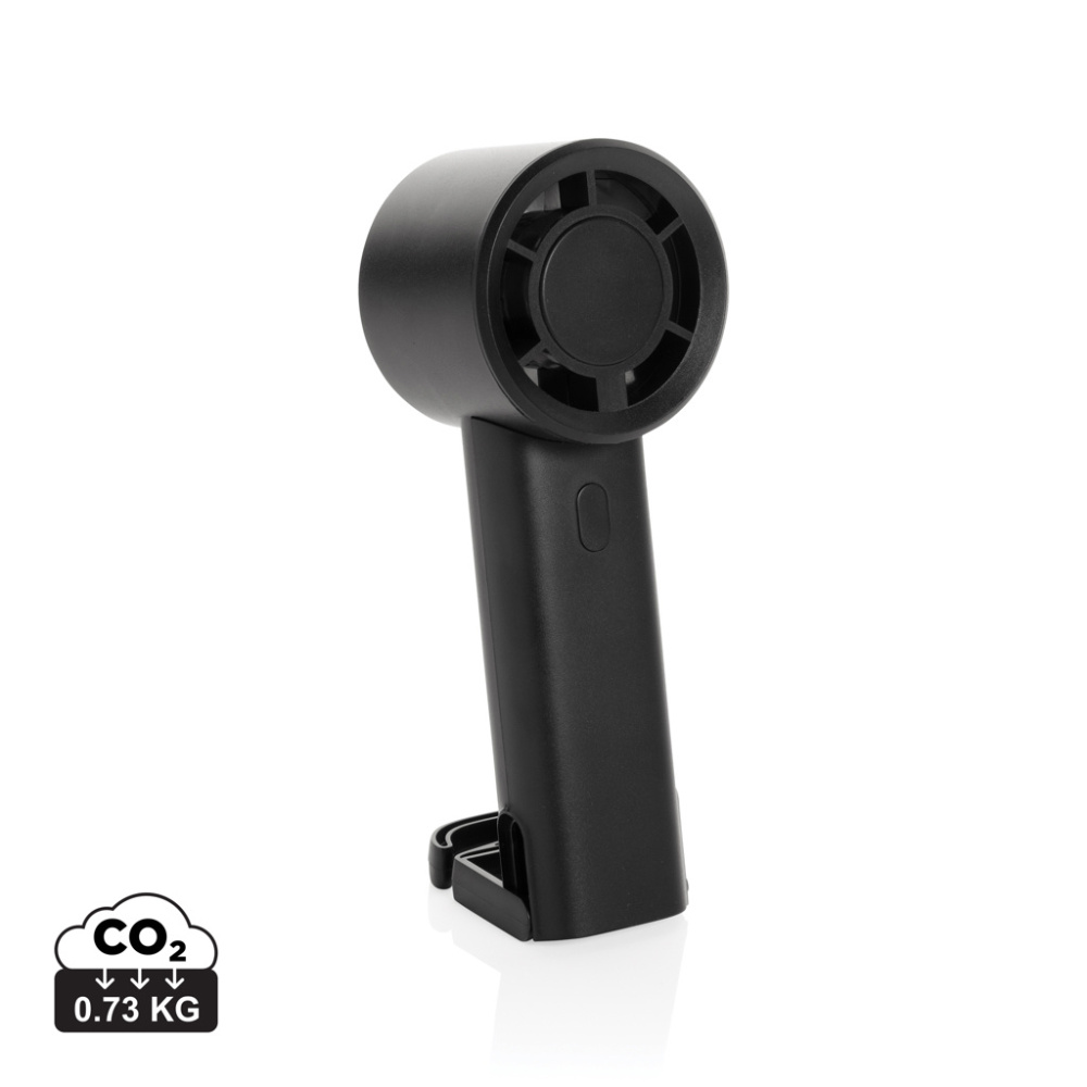 Logo trade promotional merchandise picture of: Twist RCS recycled plastic re-chargeable portable fan