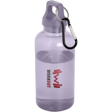 Logo trade business gift photo of: Oregon 400 ml RCS certified recycled plastic water bottle with carabiner