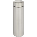 Taylor 450 ml double wall stainless steel flask with tea strainer, Matted silver