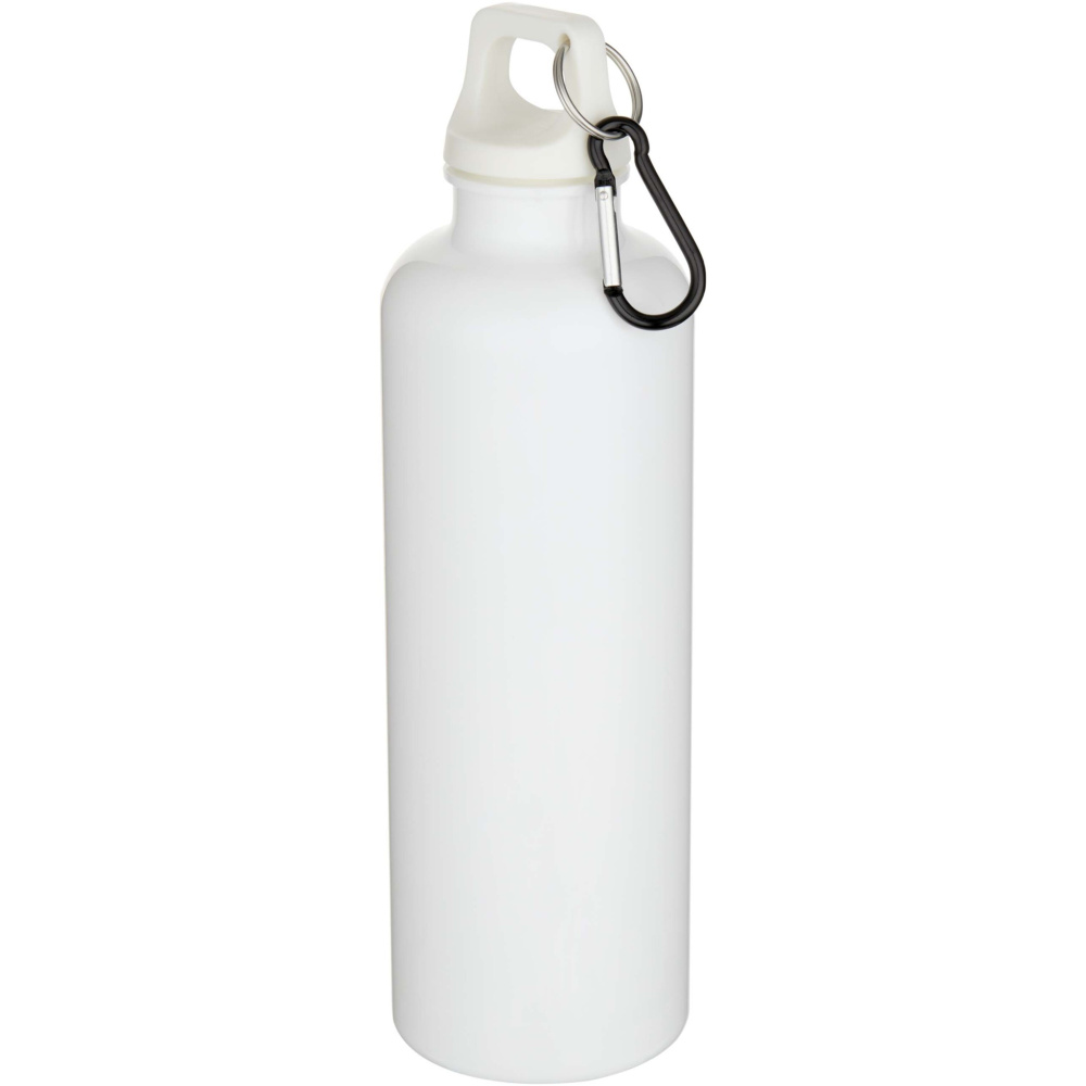Logotrade promotional product picture of: Oregon 750 ml solid colour RCS recycled plastic water bottle with carabiner