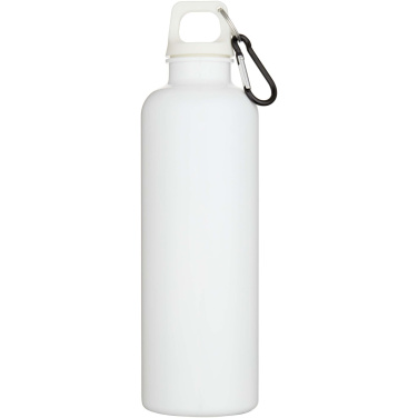 Logo trade promotional item photo of: Oregon 750 ml solid colour RCS recycled plastic water bottle with carabiner