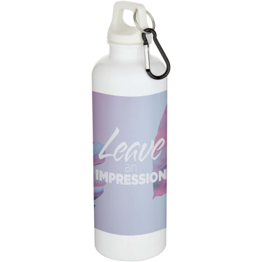 Logotrade corporate gift picture of: Oregon 750 ml solid colour RCS recycled plastic water bottle with carabiner