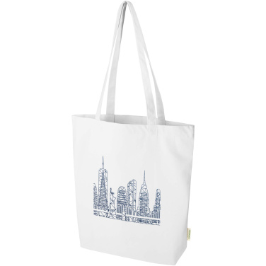Logo trade corporate gifts image of: Odisha 180 g/m² OCS organic wide bottom tote bag 11L