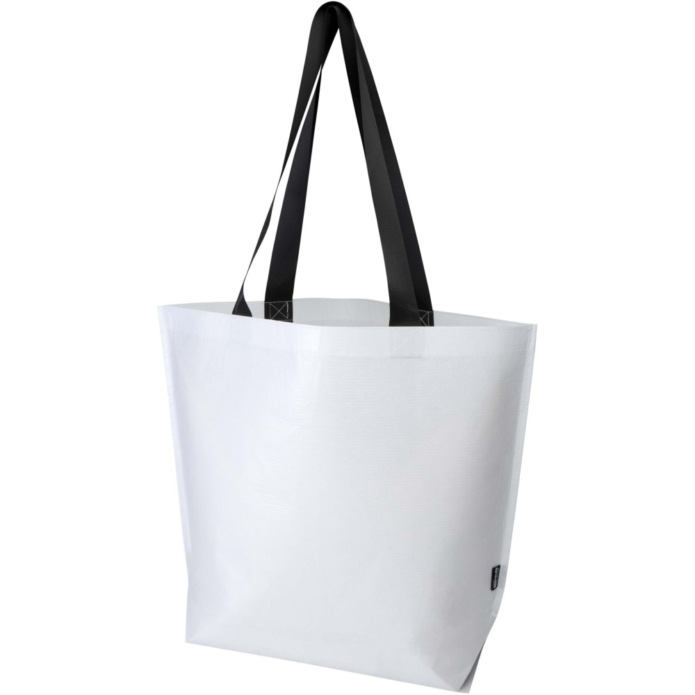 Logo trade promotional merchandise image of: Duo GRS recycled double-laminated oversized tote bag 30L