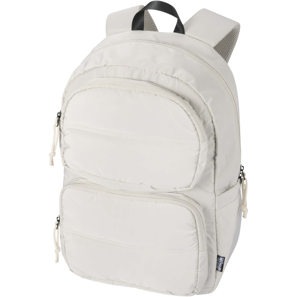 Logo trade promotional giveaways image of: Puffer 15.6" GRS recycled laptop backpack 18L