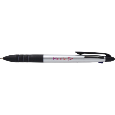 Logo trade promotional gifts picture of: Trine 3-ink RCS recycled ballpoint pen with stylus