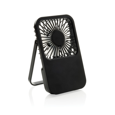 Logo trade advertising product photo of: Aervina RCS recycled plastic re-chargeable desk fan