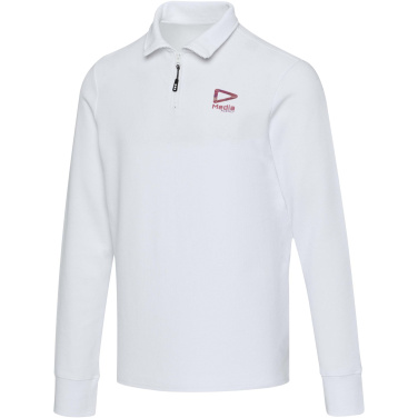 Logo trade promotional gifts picture of: Zeus long sleeve unisex half zip polo