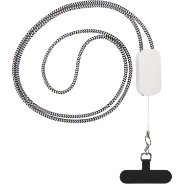 Logo trade promotional merchandise image of: Anser recycled plastic smartphone lanyard with 27W 5-in-1 built-in cable