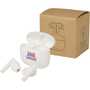 Logotrade promotional giveaway image of: Alterf recycled plastic True Wireless Bluetooth® headset with silicone eartips