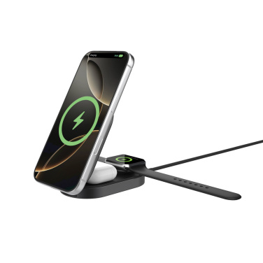 Logo trade promotional gift photo of: Quantum ultra-fast 3-in-1 25W Foldable Wireless Charger