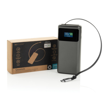 Logo trade promotional gifts picture of: Quantum RCS ultra-fast PD45W 10.000mAh powerbank with screen