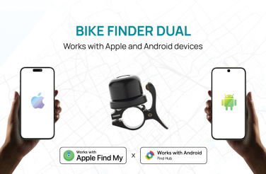 Logotrade corporate gift picture of: Bike finder Dual RCS bike bell with worldwide locating