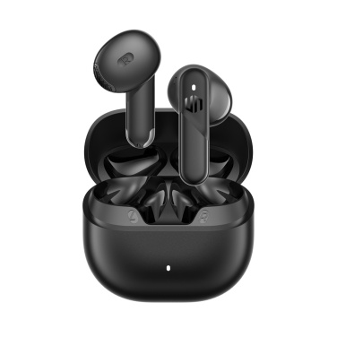 Logo trade promotional giveaways image of: Urban Vitamin Santa Clara RCS plastic ENC earbuds