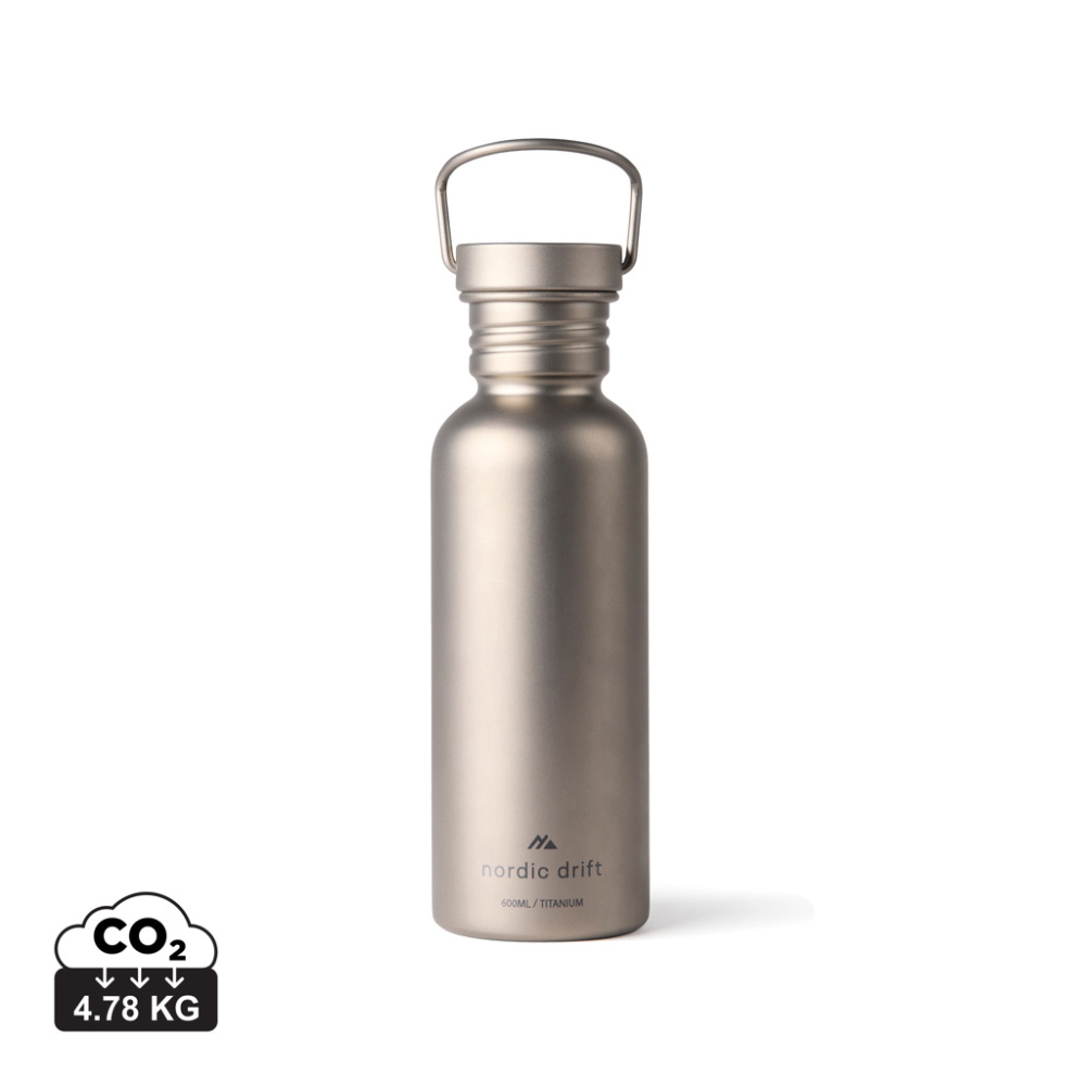 Logotrade business gift image of: Nordic Drift Trail Ultra Light Titanium 600ml Water Bottle