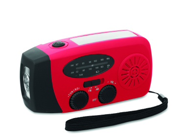 Logo trade promotional giveaways image of: Portable radio SOS with LED torch