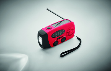 Logo trade promotional giveaways image of: Portable radio SOS with LED torch