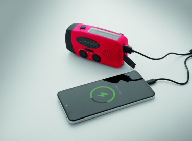 Logo trade promotional merchandise image of: Portable radio SOS with LED torch