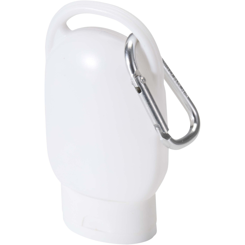 Logo trade promotional item photo of: Rosie SPF 30 suncream with carabiner