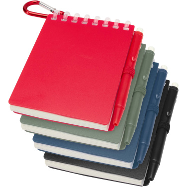 Logo trade corporate gifts picture of: Lig Mini recycled outdoor soft cover notebook and ballpoint pen set (black ink)