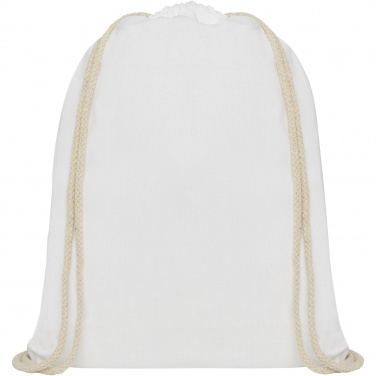 Logotrade reklaamtoote foto: Oregon 140 g/m² puuvillane pingutusnööriga seljakott 5L