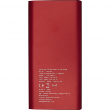 Logo trade ärikingid foto: Juice 8000mAh juhtmevaba toitepank
