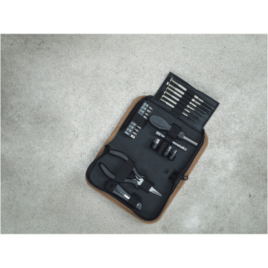 Logotrade firmakingid pilt: Spike 24-osaline RCS taaskasutatud plastist tööriistakomplekt korgist kotiga