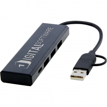 Logotrade reklaamtoote foto: Rise RCS-i taaskasutatud alumiiniumist USB 2.0 jaotur