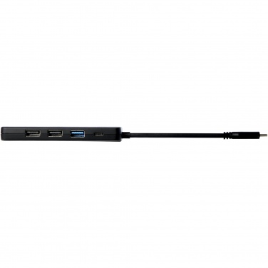 Logo trade ärikingi pilt: Loop RCS taaskasutatud plastist multimeediumiadapter USB 2.0-3.0 HDMI-pordiga