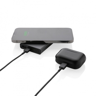 Logotrade reklaamkingi foto: Terra RCS taaskasutatud alumiiniumist 5000 mAh akupank 5W juhtmevaba