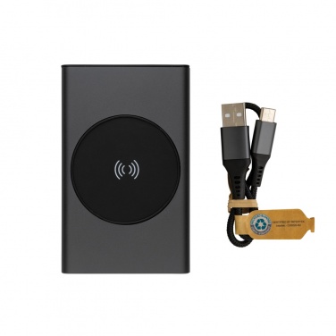 Logotrade reklaamkingid pilt: Terra RCS taaskasutatud alumiiniumist 5000 mAh akupank 5W juhtmevaba