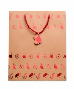 Logotrade reklaamkingitused pilt: Mustriga kinkepaberkott