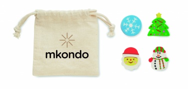 Logo trade meened foto: Komplektis 4 jõuluteemalist kustukummi