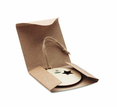 Logo trade reklaamkingituse pilt: Puidust jõulukuulike kuuseseemnetega