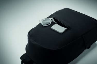 Logo trade meened foto: 15-tollise sülearvuti seljakott, valmistatud taaskasutatud eelkasutatud puuvillast ja taaskasutatud polüestrist, kohandatava trükilahendusega.